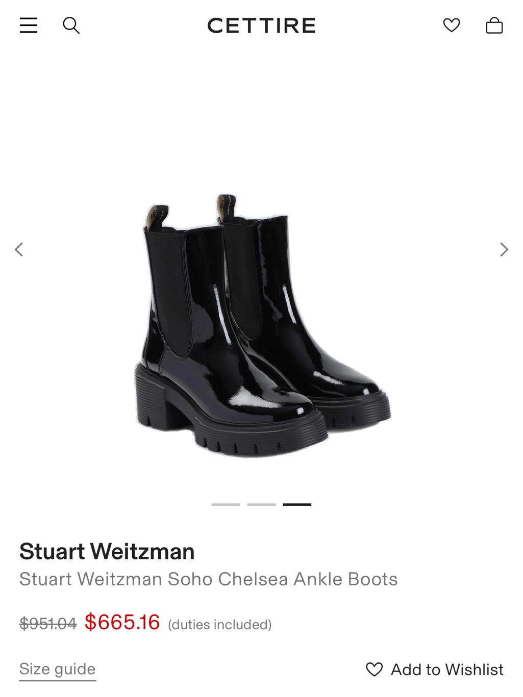 Stuart Weitzman Black Patent Soho Chelsea Ankle Boots